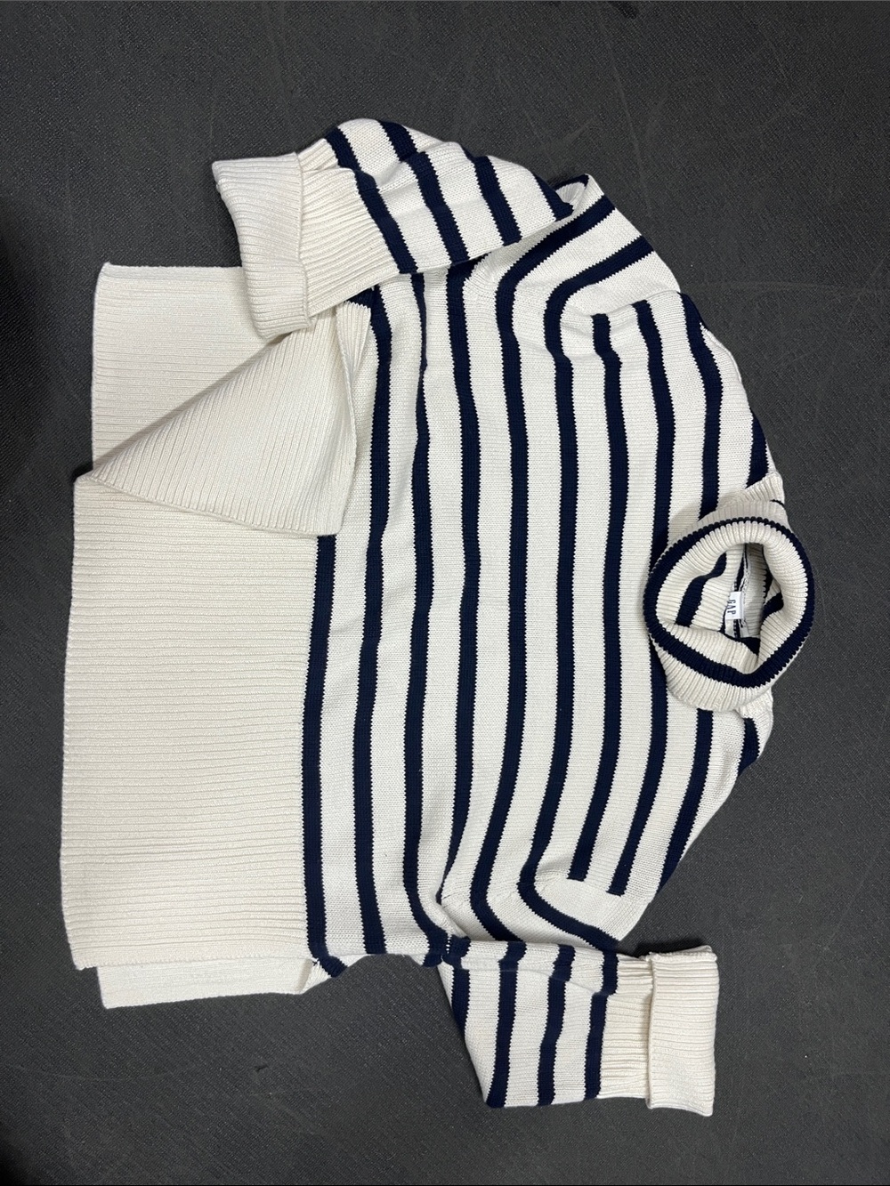 GAP Navy and White Striped Knit Top